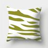 Green Geometric Pattern Throw Pillowcase Home Decor Square Wave Print Pillowcase Sofa Bed Decorative Pillowcase
