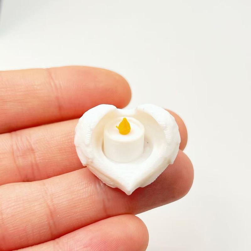 

2Pcs 1:12 Dollhouse Mini Retro Candle Miniature Tray Set Playhouse Toys Home Ornament Christmas Scene Decoration A1
