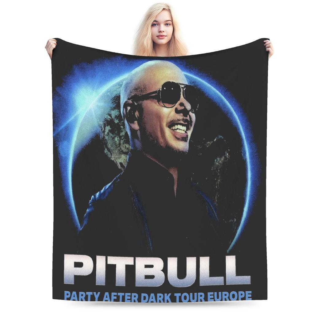 Soft Warm Blanket Camping Pitbull Mr.Worldwide Bedding Throws Flannel Bedspread For Couch Chair Fluffy Sofa Bed Cover