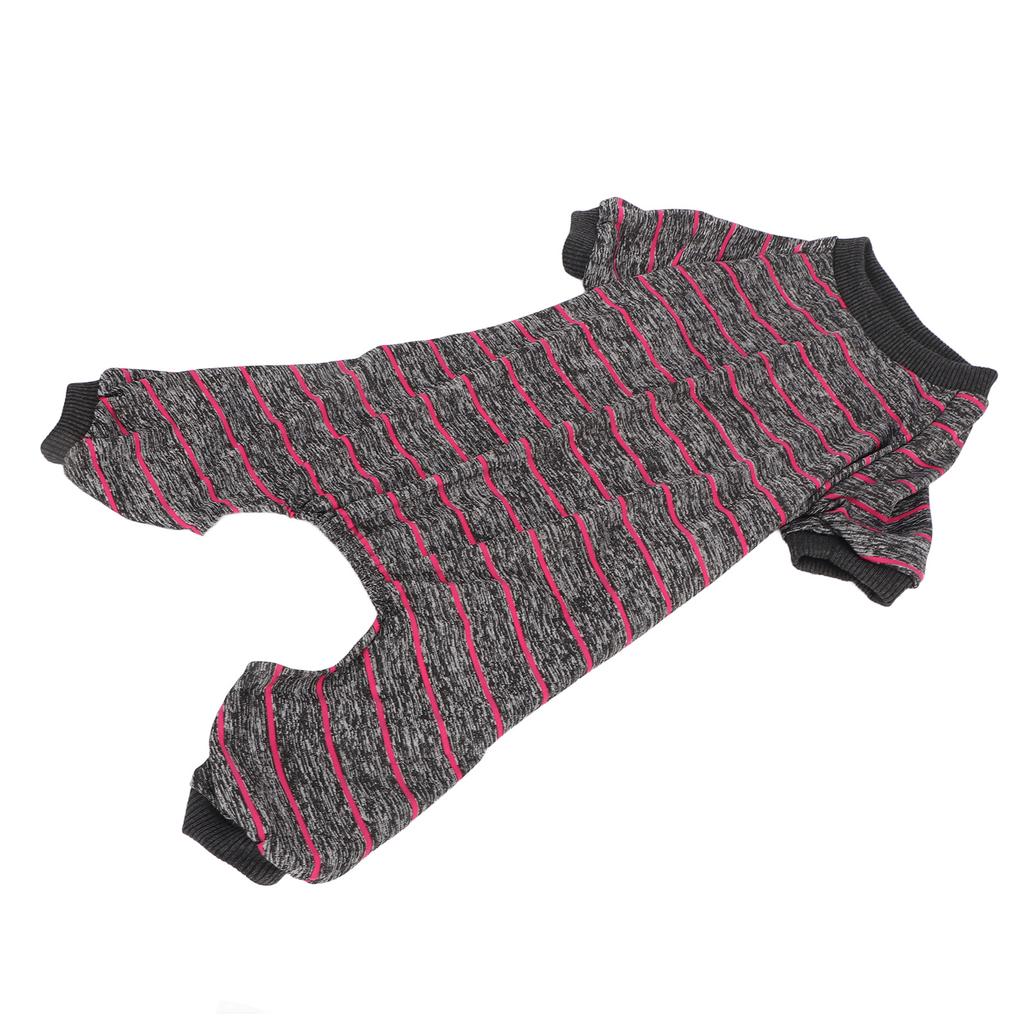 Dog Striped Pajamas Thin Breathable 4 Legs Pet Pajamas Dog Apparels for Summer Home XL