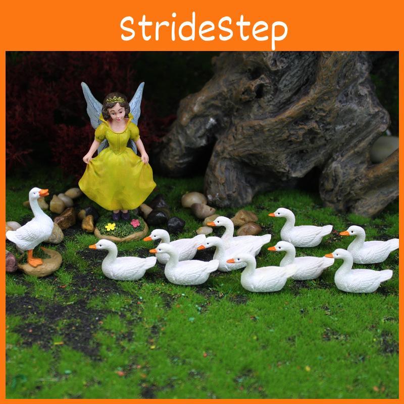 Resin Fairy Flower Model Decor Simulated Duck Tabletop Figurine Micro Landscape
