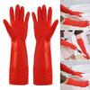 Extra Long Cuffs Chemical Resistant Gloves Velvet Lining Protective Gauntlets Dishwashing