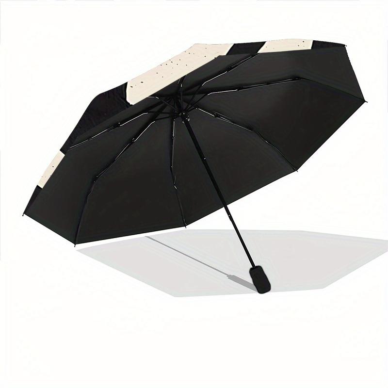 1pc Spiral Patterns Snake Automatic Open/close, Heavy-Duty Iron Frame & 8-Rib structure, Compact Folding Umbrella for Women/Men, All-Season Travel, Ha