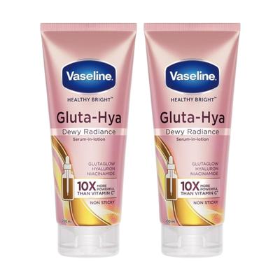 Loțiune Gluta Hya cu Strălucire Dewy 200 ml X Pachet de 2 Hidratant Luminizant Față Corp Hidratant Ușor Îngrijire Strălucire