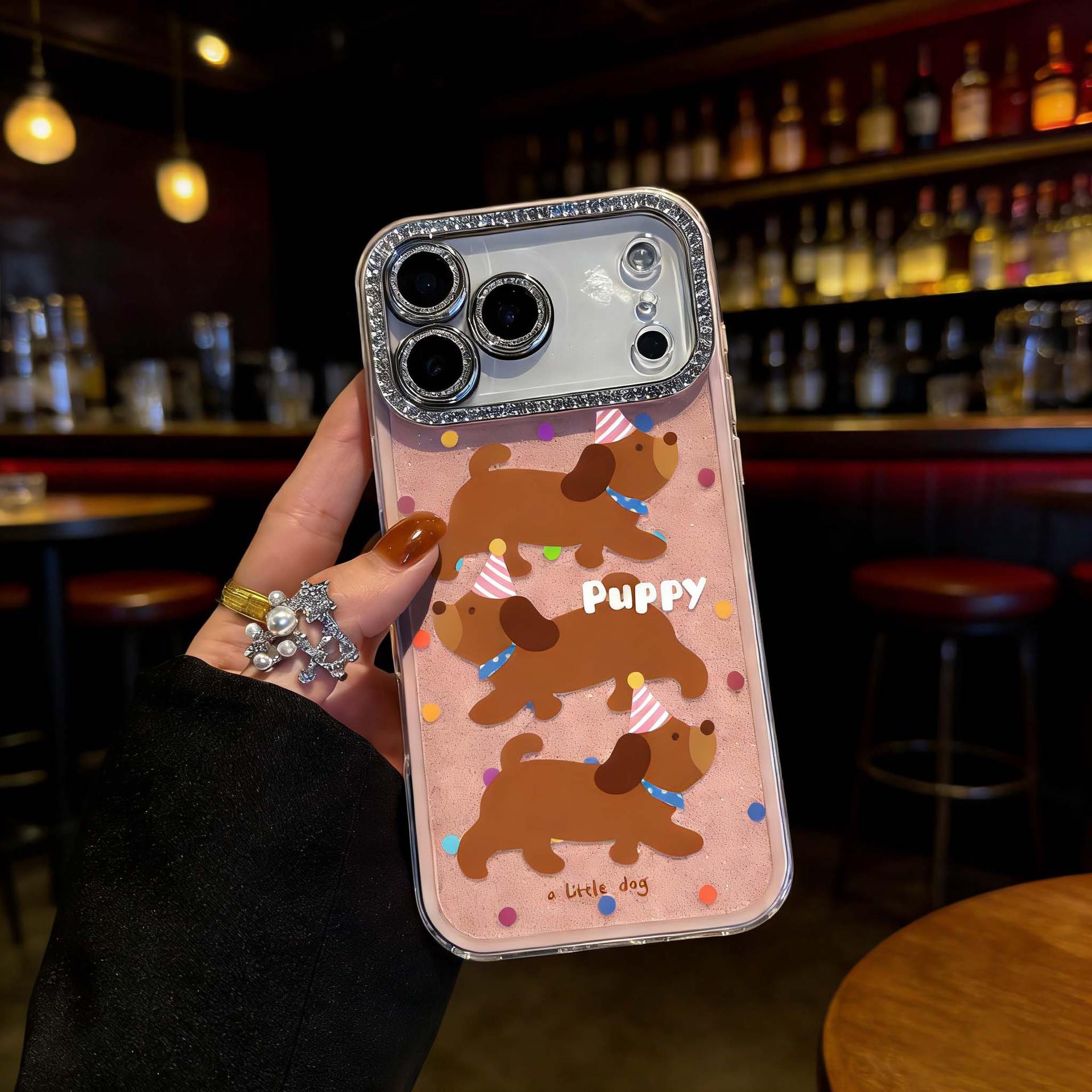 

Cute Cartoon Sausage Dog Phone Case for iPhone 11/13/14/15/16/17 Promax, Female 16 Pro Max