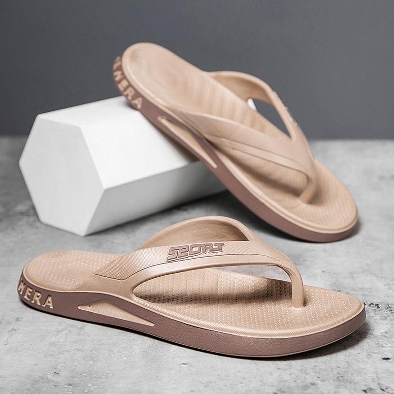 Trendy flip-flops men's new fashion non-slip outdoor wear slippers deodorant wear-resistant durable sandals medium green men's drag