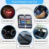 180 Piece Zinc Automotive Blade Fuses Collection Color Differentiated Current Ratings For Vehicle Truck Boat Motorcycle