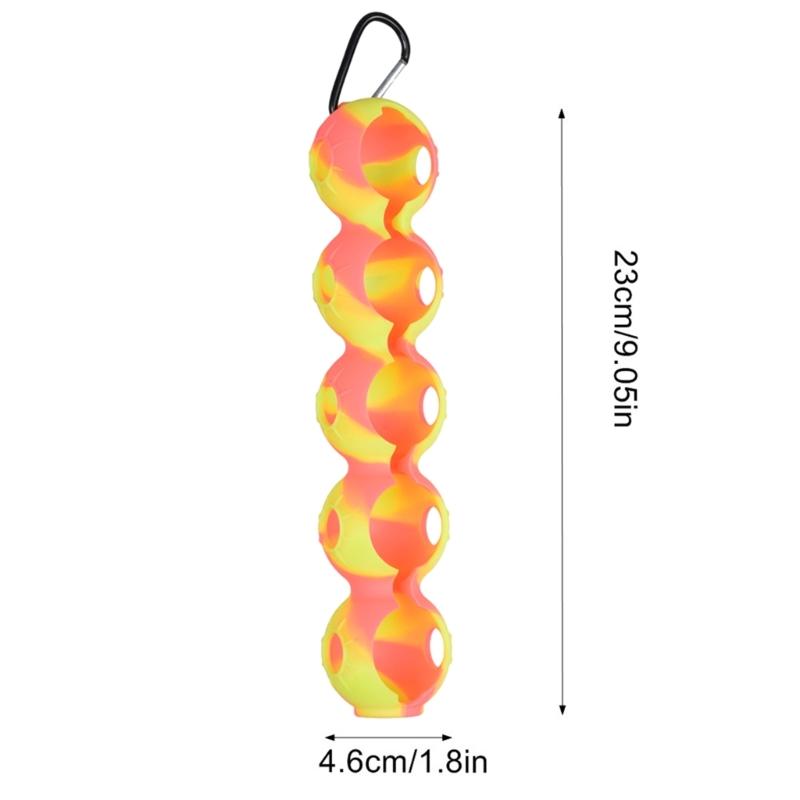 Golf Ball Holder,Holds 5Golf Balls Easy Attachment to Bag or Cart,Golf Ball Protector Cover Silicone Golf Ball Sleeve
