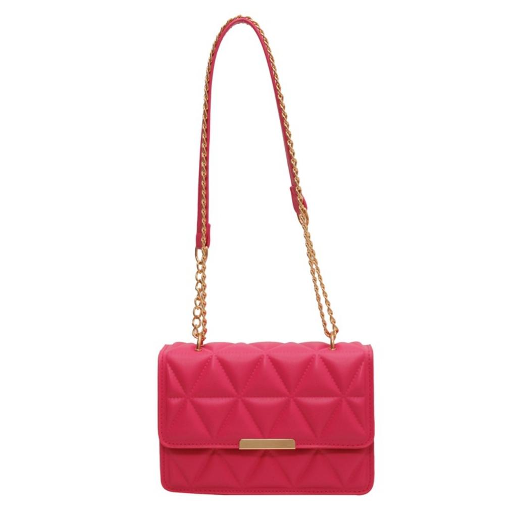 Ladies, Crossbody Bag, Adjustable, Gold Chain Shoulder Strap, Magnetic Buckle Closure, Multifunctional Clutch, Handbag