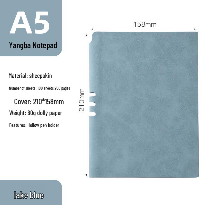 A5 Retro Sheepskin Notebook Set with Pen – Custom Softcover for Business or Student Use