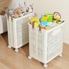 Dirty Clothes Basket Laundry with Wheels Large Capacity Handle Design Waterproof Slim Storage Box Hamper Breathable Mesh Holes Solution