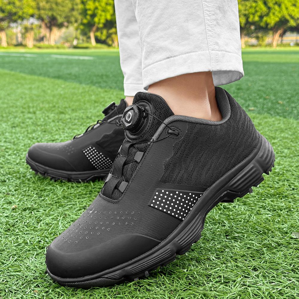 Professional Golf Shoes Men's Extra Large Comfortable, Fashionable, Quick Lace, Anti Slip Nails Golf Shoes Sizes 39-49