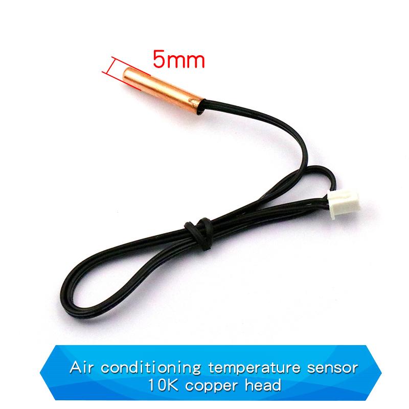 2PCS Air Conditioning Temperature Sensor 5K 10K 15K 20K 25K 50K 100K Conditioner Tube Sensor Rubber Head Copper Head