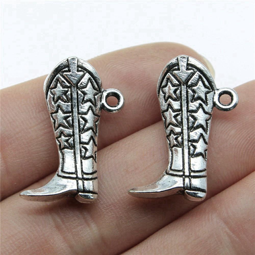 Shoes High Heel Fashion Charm Antique Bronze Zinc Alloy Jewelry Making Supplies for Women Earring Charms Handmade