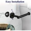 1 Stück Toilettenpapierhalter Wandmontage - Stabiler Runder Mattschwarzer Toilettenpapierhalter Edelstahl Toilettenpapierrollenhalter Für Badezimmer