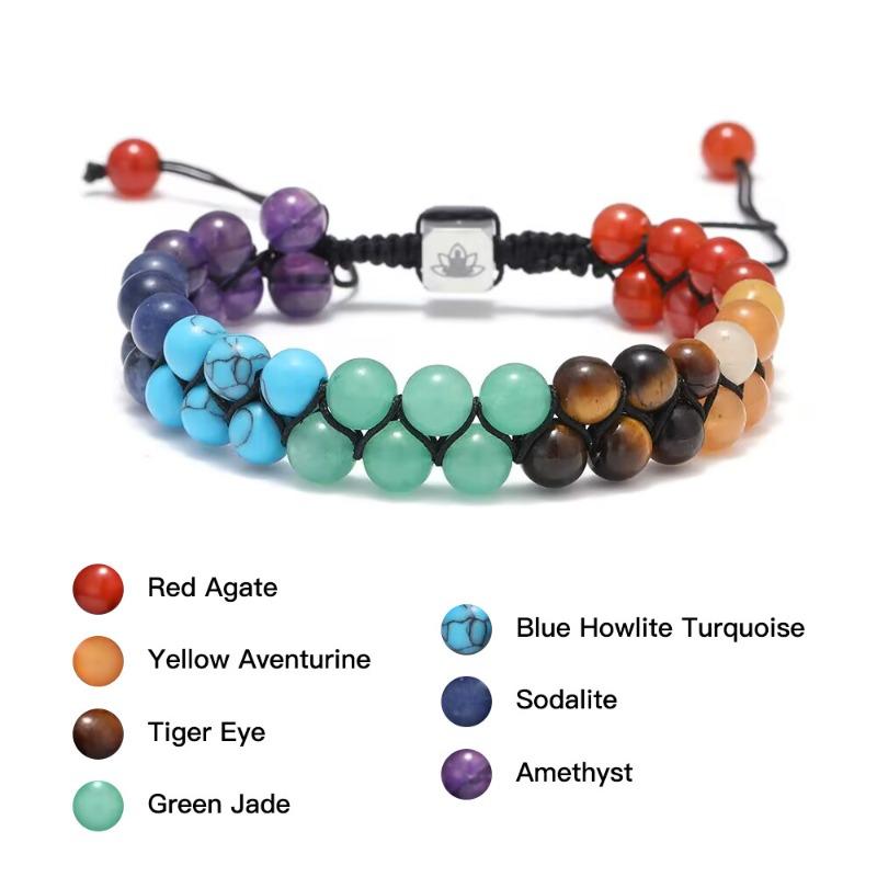 Colorful Natural Agate Bracelet Black Onyx Stone Energy Bracelets Unisex Modern Creative Yoga Meditation Manual Jewelry Spiritual Healing Ornaments