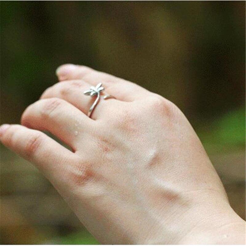 Fashion Creative Exquisite Simple Insect 925 Sterling Silver Jewelry Personality Opening Adjustable Dragonfly Rings R297