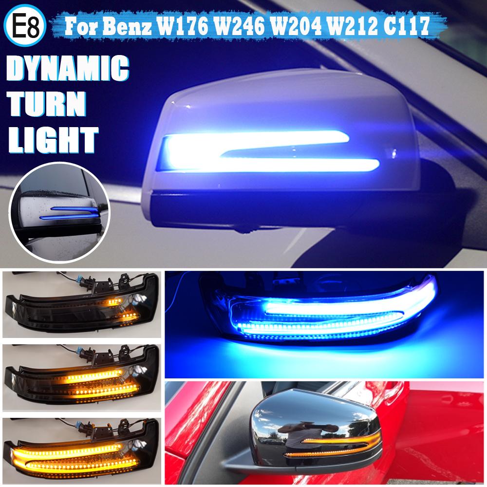 2pcs Dynamic Turn Signal LED Light Side Mirror Indicator For Mercedes Benz W204 CLA A B C E S GLA GLK CLS Class W176 W212 Bulbs 7