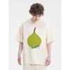 Wassup Pear Large Inkjet Short Sleeve T-shirt Men's Summer New Heavy Cotton Couple Round Neck All-Match T-shirt