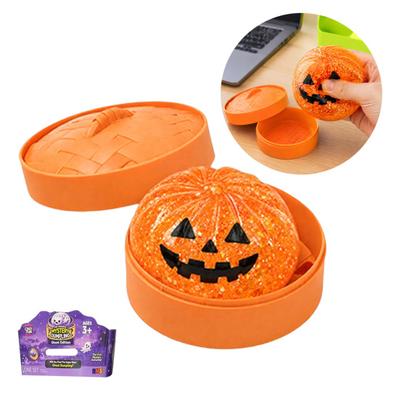 Steamed Bun Stress Relief Toy 1/4/5Pcs Halloween Dumpling Squeeze with Steamer Box Cartoon Glitter Portable Relievers Toy Ball Fidget for