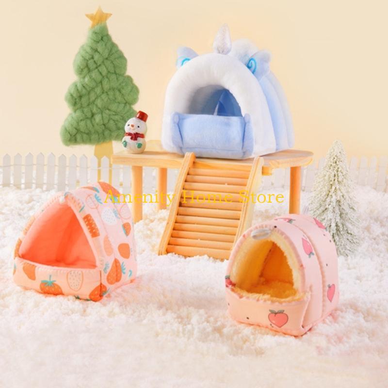 F26C Hammock Bed Ferret Rodents Hammock Bed Hideout Cage Accessories Toy Bed for Guinea Pigs Chinchilla Hedgehogs Glider