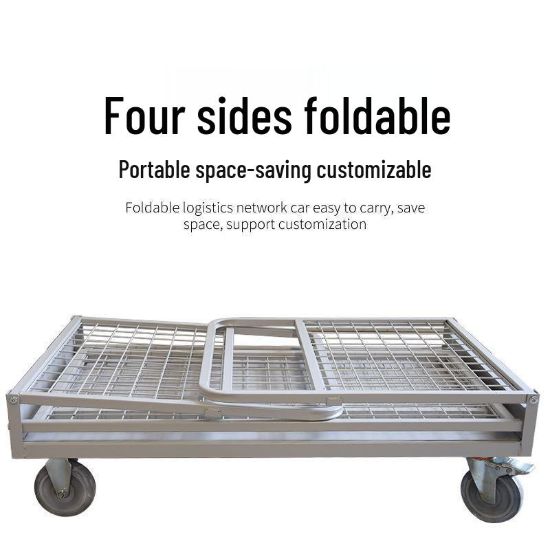 Silent Folding Hand Truck for Cargo, Express Delivery, and Warehouse Use