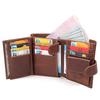Genuine Leather Multi-function Purse Men Wallets Men Cowhide RFID Blocking Card Holder Clutch CLE