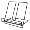 Iron Innovative Tabletop Book Shelf Rack Holder Tablet Computer Stand Home Decoration (Black)