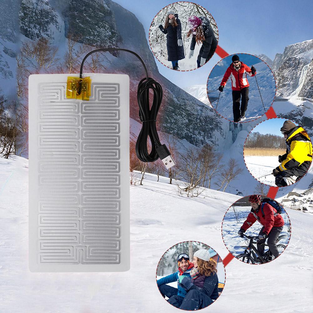 Wärmende Körpermatten Tragbar 5V Massage Heizmatte Plug and Play Winterwärmer Laken Fußwärmer Matte für Mauspads Schuhe