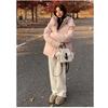 Winter Short Down Jacket Women Loose Fit Thickened Warm Puffer Coat Casual Parka