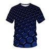 Summer Men's 3D Printed Crew Neck T-Shirt Fashion Versatile Trend Casual Breathable