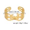 Holiday style starfish conch turtle high color retention opening bracelet, new 18K gold oil pressure stainless steel bracelet