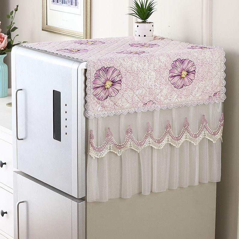 Pokrowiec na lodówkę Pokrowiec przeciwkurzowy Pokrowiec na lodówkę domową Nowy chiński styl Wielofunkcyjny zmywalny ręcznik do lodówki