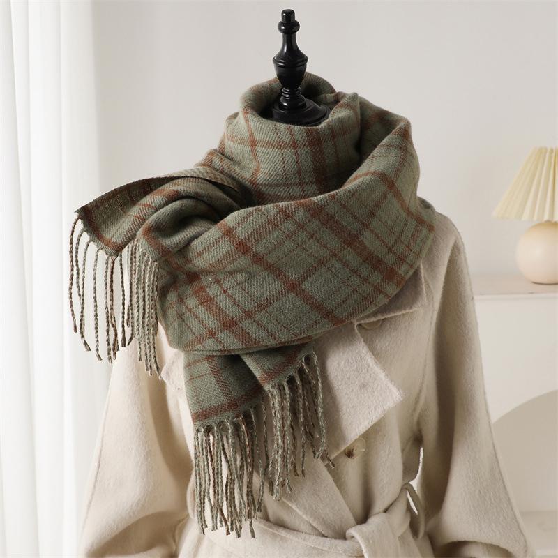 Luxury  Classic England Style Women Scarf Fashion Stripe Plaid Scarves Tassel Shawls Pashmina Lady Wrap Poncho Stoles