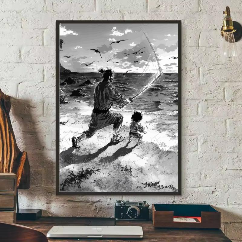 

Постер манги Бродяга HD арт липкий на стену водонепроницаемый для дома гостиной спальни бара эстетическое украшение 21cm×30cm NoFrame