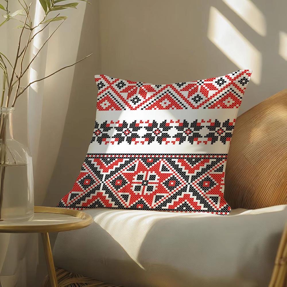 Russian Shading Cushion Cover Soft Short Plush Pillow Cover Smooth Cozy Texture Aesthetic Cushion Case Home Decor