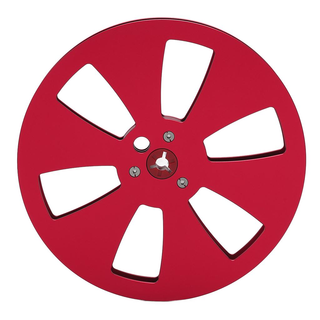 14 7 Inch Empty Tape Reel Aluminum Alloy Recording Takeup Reel with 6 Hole for Reel To Reel Tape