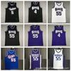 Pánský retro basketbalový dres Sacramento Kings Williams 55 Fox 5 Webber Tréninková vesta Prodyšná Bambusová vlákna