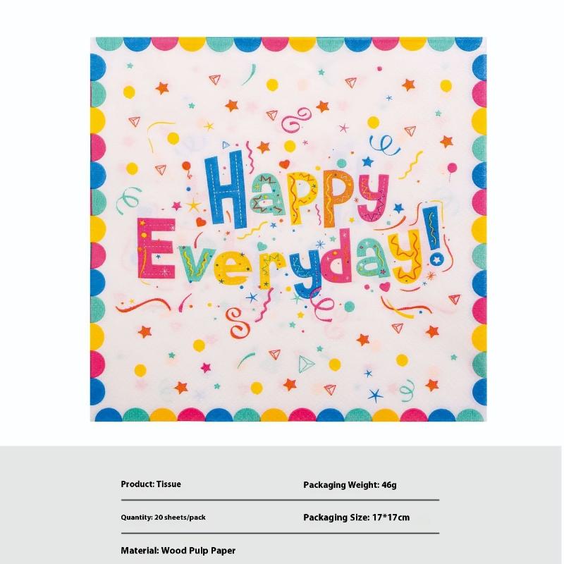 1Set Coloful Happy Birthday Theme Party Disposable Tableware For Boy Girl Birthday Party Supplies