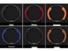 3D Embossed Suede Car Steering Wheel Cover with Chasing Light and Carbon Fiber Handle Cover