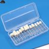 12 Pcs/Set Wool Polishing Head 2.35mm Shank For Ladies Nails Felt Bobs Engraver Abrasive Tools Grinding Rotary Drill Bit