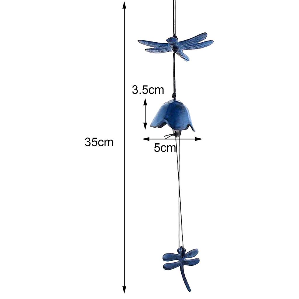 Japanese Wind Chime Dragonfly Traditional Windbell Metal Windchime Wind Bell for Door Yard Farmhouse Home Decor Decoration