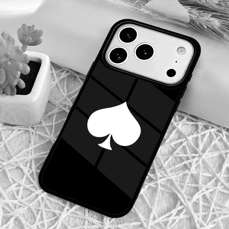 Pik Poker Spielkarten Ass Kunst Stoßfeste Handyhülle für iPhone 17 Air 16e 15 11 12 14 13 Pro Max Hülle Coque