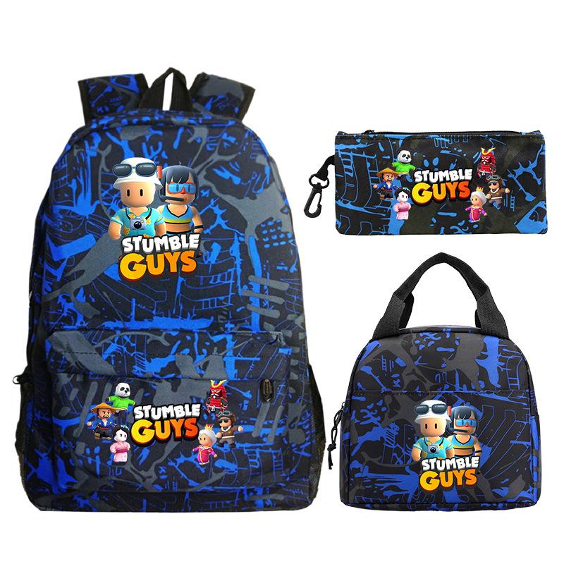 Game Merchandise Printed Children's Schoolbag Set Casual Backpack Three-piece Set