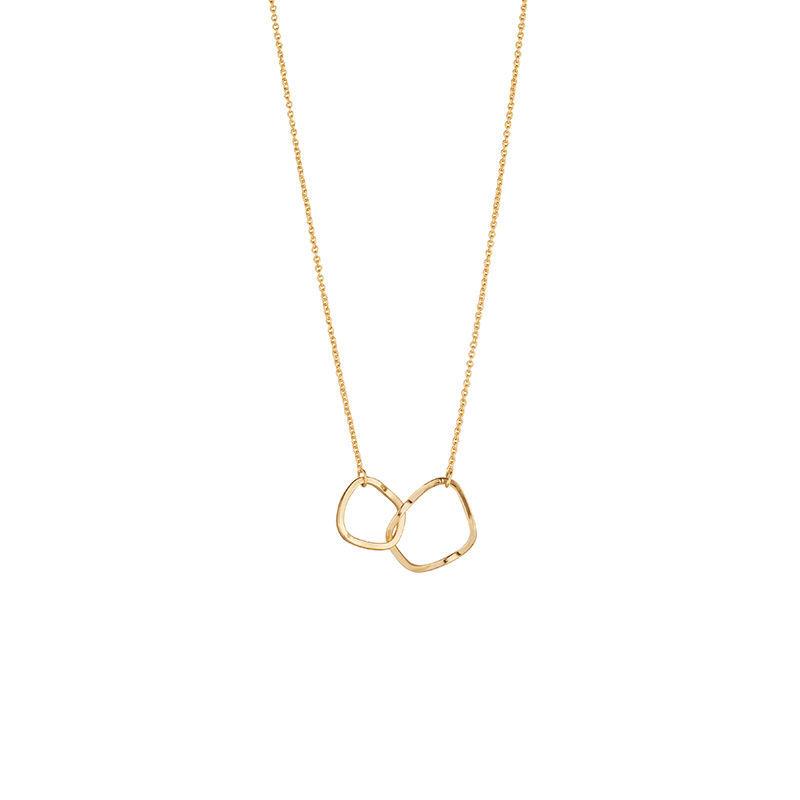 Two Round Shaped Necklaces Female Exquisite Geometric Women Chain Choker Neck Necklace Birthday Gift For Ladies Fashion Jewelry