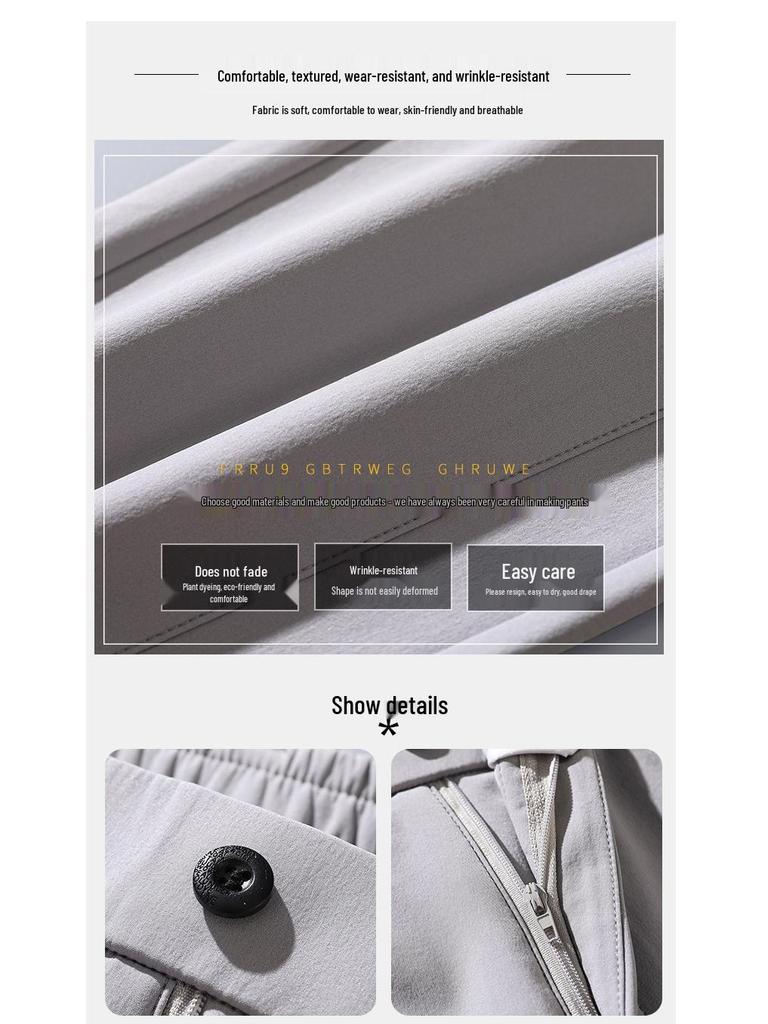 Herren Slim Fit Straight Leg Freizeithose – Elastisch, Glatt, Vielseitig für Herbst und Winter