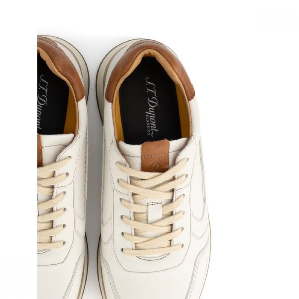S.t. Dupont Athletic Business Casual Soft Leather Sneakers Pe5fmc1at547pwh