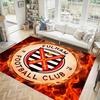 Fulham Football Design Crystal Velvet Carpet Cozy Non?Slip Printed Rug For Bedroom Living Room Entrance