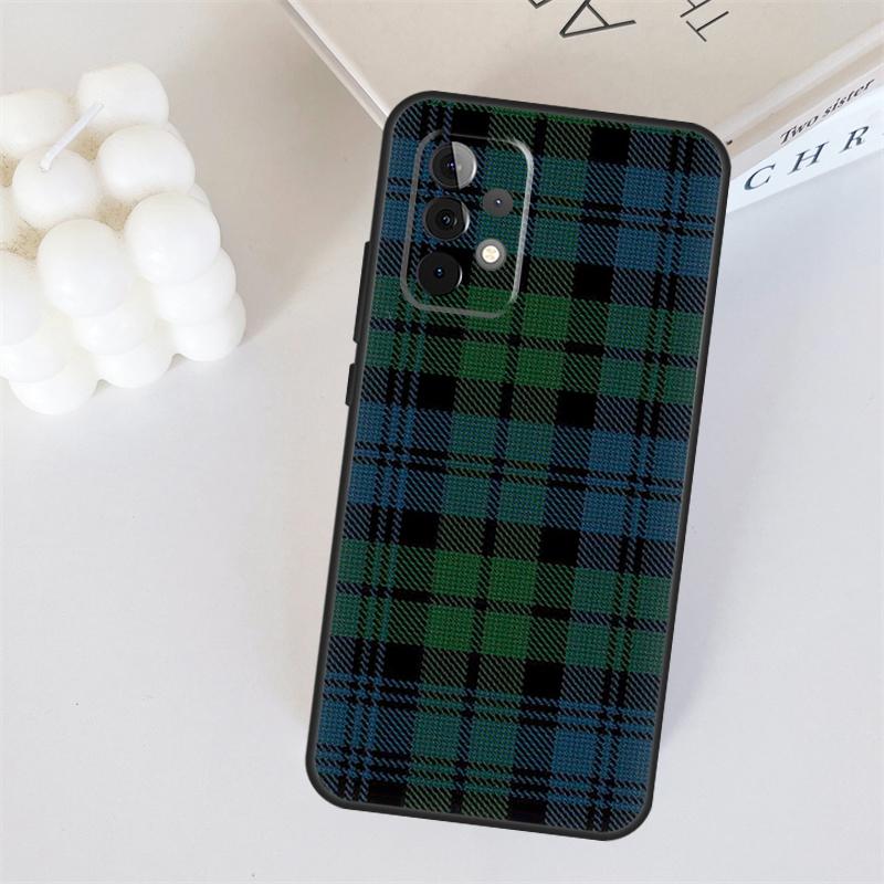 Schottisches Karo Warme Karo Hülle für Samsung Galaxy A55 A35 A15 A36 A56 A26 A16 A22 A32 A52 A54 A34 A53 A33 A13 A06 A05