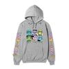 Hunter X Hunter Six Characters Grid Hoodie Color Japanese Sleeve Print Anime Casual Hooded Sweatshirt Pullover